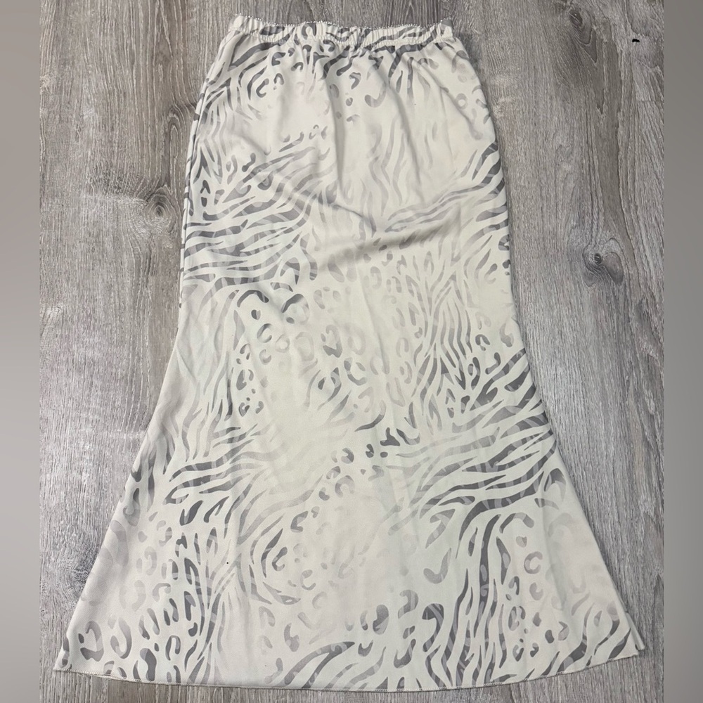 Cider Heart Wings Mermaid Maxi Skirt XL Graphic Tattoo Print - Picture 5 of 5